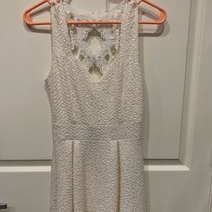 White dress with lace back